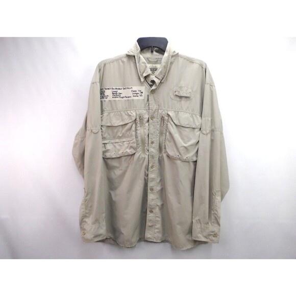 Cabela's Guidewear GX2 Mens L Deluxe Fishing Shirt Vented Long Sleeve UPF 40 - Picture 1 of 12